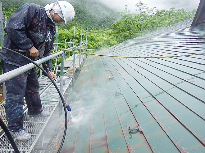 素地調整作業状況